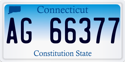 CT license plate AG66377