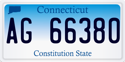 CT license plate AG66380