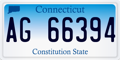 CT license plate AG66394