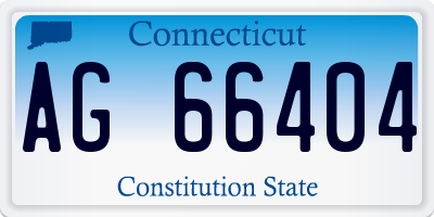 CT license plate AG66404