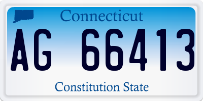 CT license plate AG66413