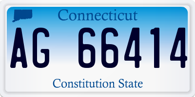 CT license plate AG66414
