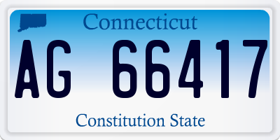 CT license plate AG66417