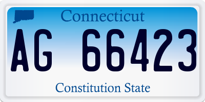 CT license plate AG66423