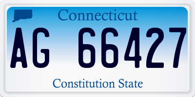 CT license plate AG66427