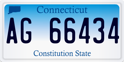 CT license plate AG66434