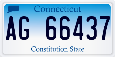 CT license plate AG66437