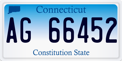 CT license plate AG66452