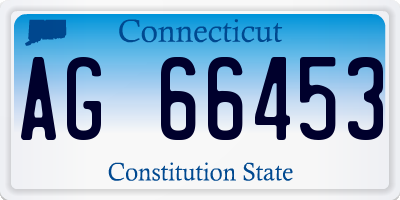 CT license plate AG66453
