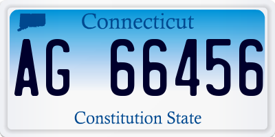 CT license plate AG66456