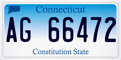CT license plate AG66472