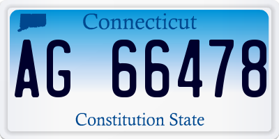 CT license plate AG66478