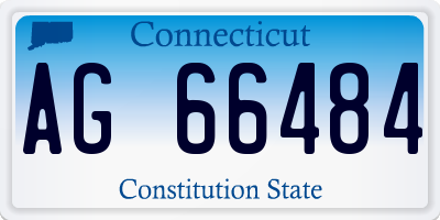CT license plate AG66484