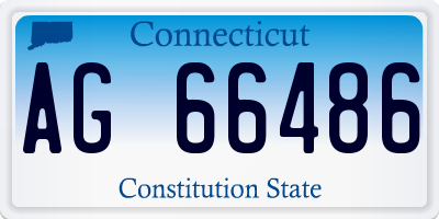 CT license plate AG66486