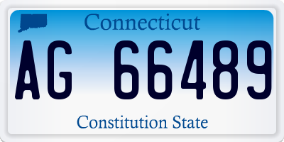 CT license plate AG66489