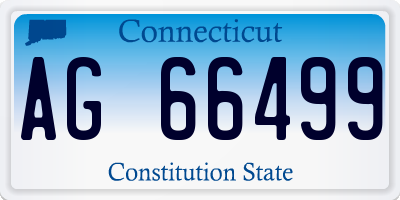 CT license plate AG66499