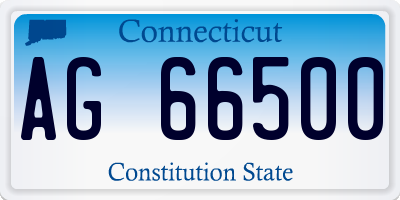 CT license plate AG66500