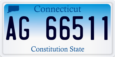 CT license plate AG66511