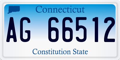 CT license plate AG66512