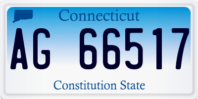 CT license plate AG66517