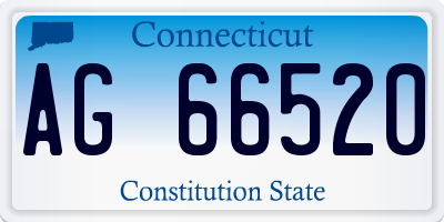 CT license plate AG66520