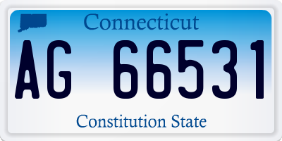 CT license plate AG66531