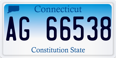 CT license plate AG66538