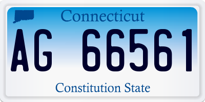 CT license plate AG66561