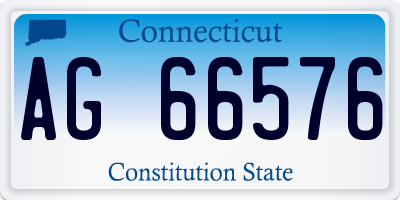 CT license plate AG66576