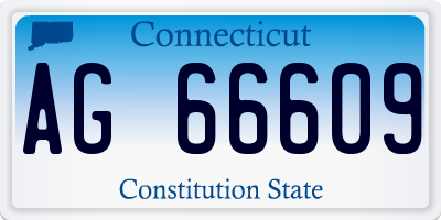 CT license plate AG66609
