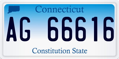 CT license plate AG66616