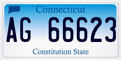 CT license plate AG66623