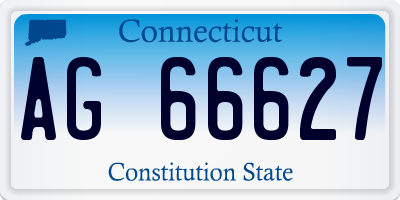 CT license plate AG66627