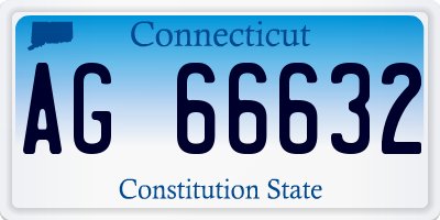 CT license plate AG66632
