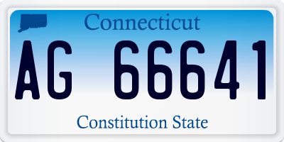 CT license plate AG66641