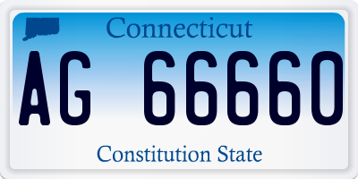 CT license plate AG66660