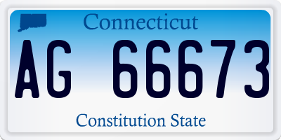 CT license plate AG66673