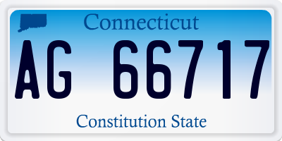 CT license plate AG66717