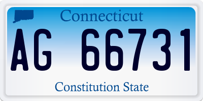 CT license plate AG66731