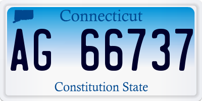 CT license plate AG66737