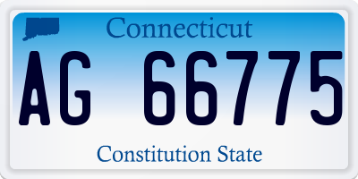 CT license plate AG66775