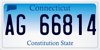 CT license plate AG66814