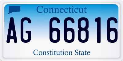 CT license plate AG66816