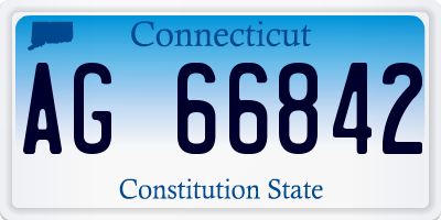 CT license plate AG66842