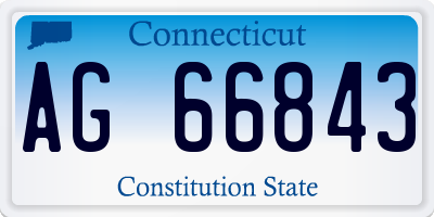 CT license plate AG66843