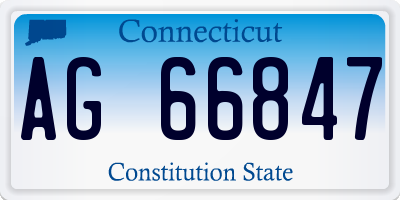 CT license plate AG66847