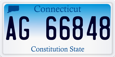 CT license plate AG66848