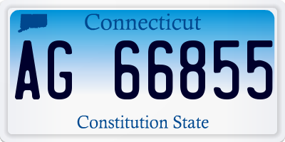 CT license plate AG66855