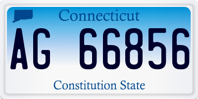 CT license plate AG66856