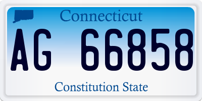 CT license plate AG66858